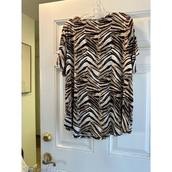 JM Collection Women's Short Sleeve Round Neck Blouse Size 3X - Picture 12 of 16